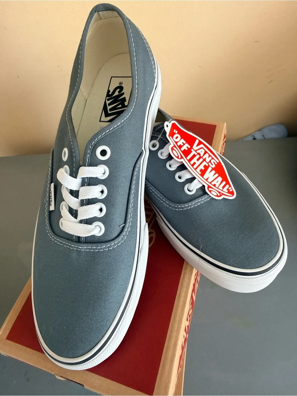NWT Vans Authentic Color Theory Stormy Weather Slate Grey Women 9.5/Men 8